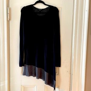 Black with silver Eileen fisher lightweight sweater